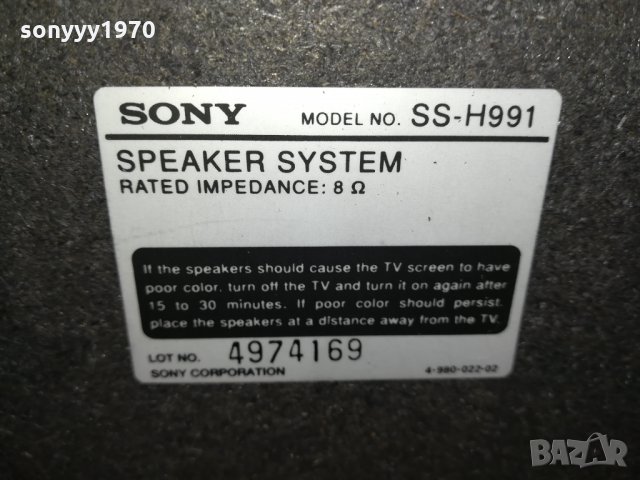 SONY SS-H991 SPEAKER SYSTEM-GERMANY 1501222013, снимка 5 - Тонколони - 35448006