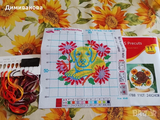 Гоблен за бродиране, Щампа Кафяв Ретривър, снимка 3 - Гоблени - 53440562