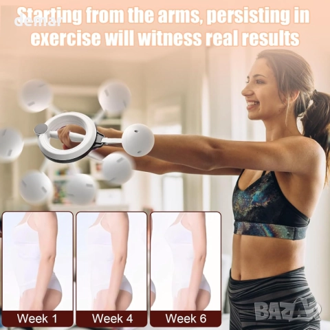Тренажор за ръце за мъже и жени, оборудване за упражнения за ръце, 360° фитнес обръч за ръце, снимка 6 - Фитнес уреди - 51944095