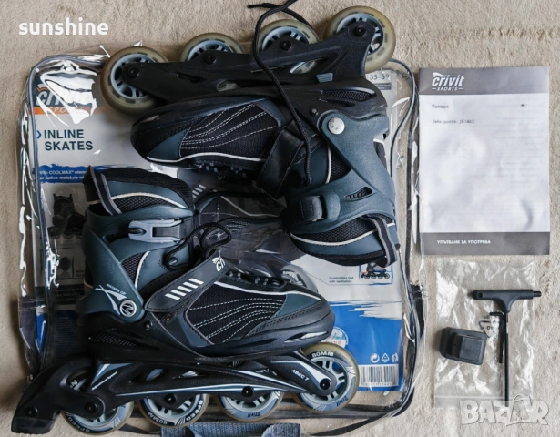 Crivit Ролери Inline Scates 35-39 номер  Ролкови Кънки CoolMax, снимка 2 - Ролери, кънки - 53596424