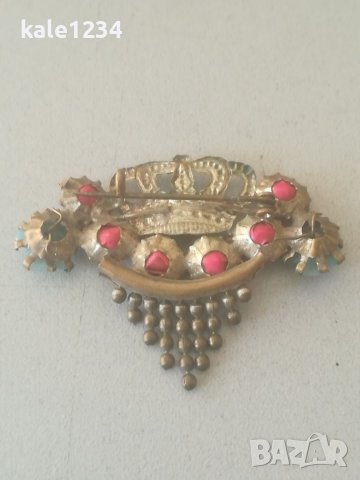 Възрожденски накит. Брошка. Народна носия. Царство България. Корона, снимка 2 - Антикварни и старинни предмети - 37381680