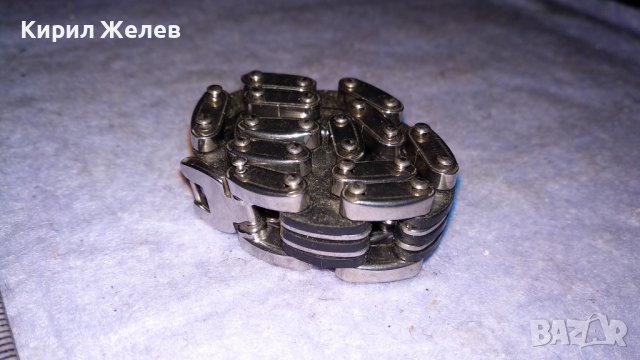 МОДНА АРТ УНИСЕКС ГРИВНА ЛЕГИРАНА НЕРЪЖДАЕМА СТОМАНА и СИЛИКОН ОТЛИЧНА 34324, снимка 7 - Гривни - 38950252