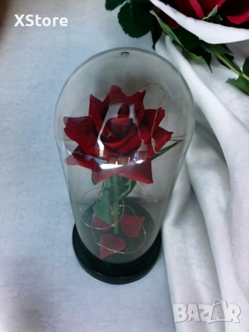 Красива осветена роза в стъкленица с красива подаръчна кутия, снимка 5 - Подаръци за жени - 51857498