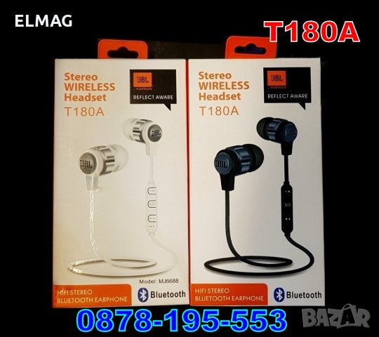СПОРТНИ СЛУШАЛКИ Stereo Wireless Headset -Т180А, снимка 2 - Bluetooth слушалки - 28097619