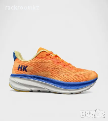 Мъжки оранжеви спортни маратонки HK – дишащи и леки | М9144-3 Orange, снимка 2 - Маратонки - 50058792