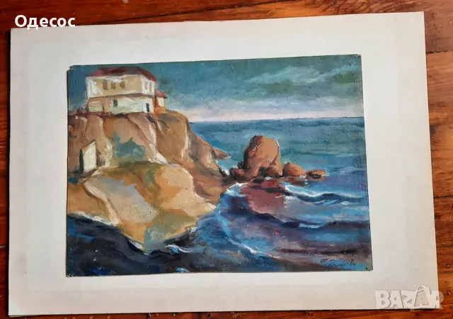 Георги Велчев,Стара маслена картина,Созопол 1936г, снимка 9 - Антикварни и старинни предмети - 49034483