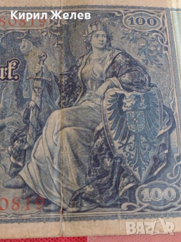 Райх банкнота 100 марки 1910г. Германия рядка за колекционери 28291, снимка 8 - Нумизматика и бонистика - 37144515