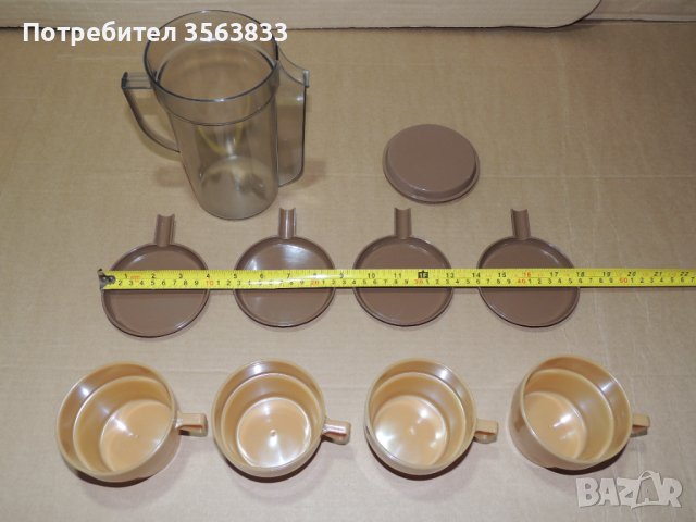 Комплект туристически чаши + чинийки + кана., снимка 4 - Чаши - 43289157