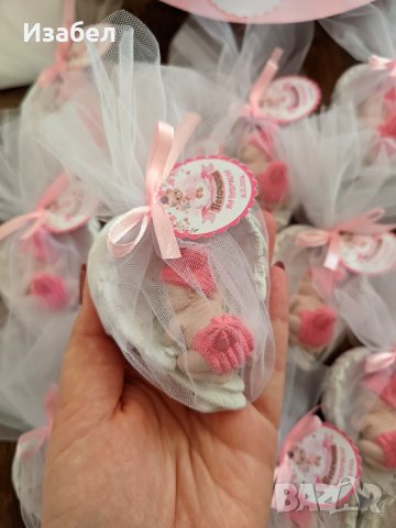 Украса за погача с мече в розово, снимка 3 - Други - 43951810