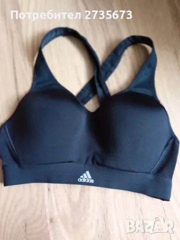 Дамско спортно бюстие на марка адидас.