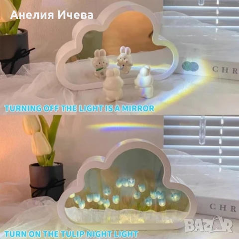 Магическа нощна лампа с огледален ефект 2в1, снимка 3 - Настолни лампи - 50984167