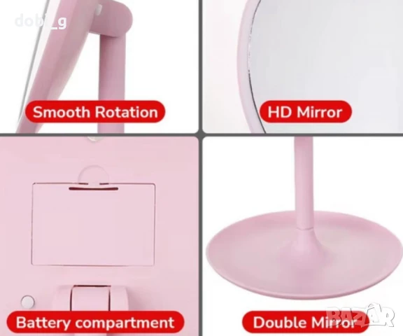 Стилно LED огледало за тоалетка,с подсветка., снимка 1