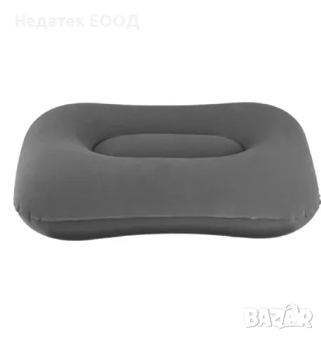 Надуваема кадифена възглавница  Bestway, Сив, 42x26x10см. 