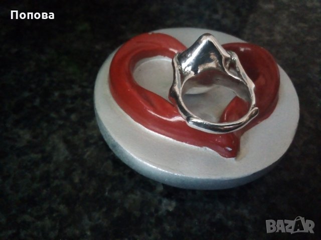Уникални авторски  сребърни  пръстени с яспис, снимка 5 - Пръстени - 25650320