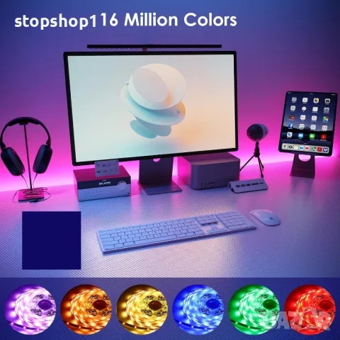 Светодиодни ленти HOVVIDA 20M, 2x10M, 24 LED/метър, 12V RGB LED ленти, 240 LED, APP и дистанционно у, снимка 5 - Лед осветление - 48851312