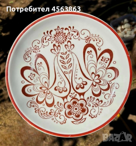 Порцеланова чиния- стенна, снимка 2 - Други ценни предмети - 51470437