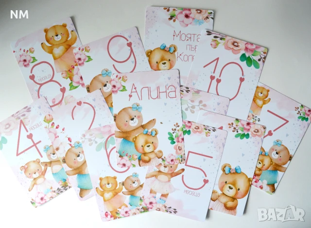 Бебе фото карти/ месечинки, снимка 3 - Други - 51150011