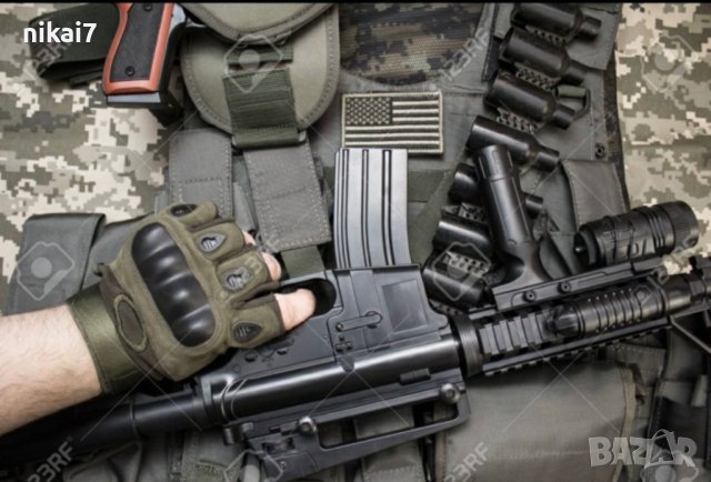 тактически ръкавици военни с протектори самозащита стрелба лов airsoft, снимка 11 - Оборудване и аксесоари за оръжия - 42944132