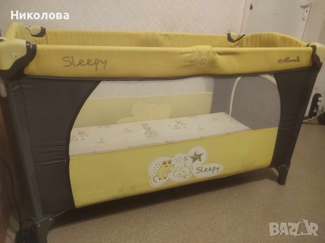 Преносимо легло-кошарка Moni Sleepy,подходящо за момченце и момиченце., снимка 1 - Кошарки - 43639140