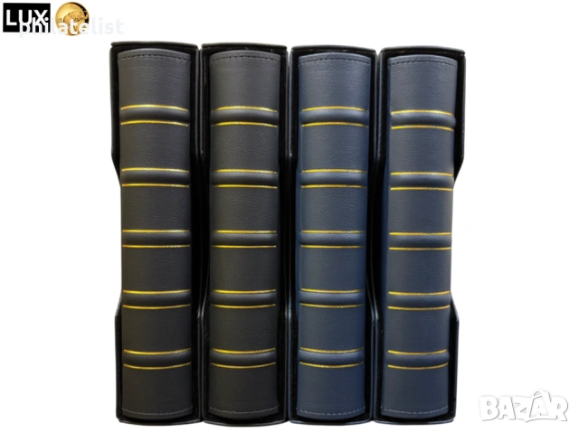 Папка с касета LUX за банкноти с 20 листа - OPTIMA стандарт , еко-кожа - син цвят , снимка 2 - Нумизматика и бонистика - 53178787