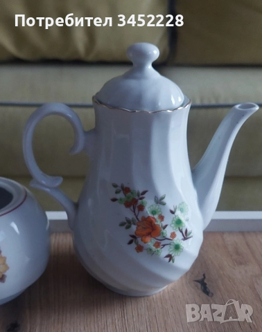порцелан България две кани и захарница за колекционери , снимка 3 - Антикварни и старинни предмети - 52838936