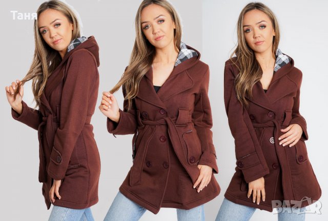  Промо цена Дамско яке палто с качулка , снимка 3 - Якета - 27359027