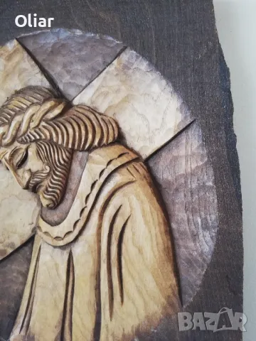 Много впечатляваща дърворезба с лика на Исус., снимка 4 - Декорация за дома - 49415091