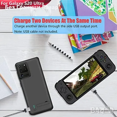 Нов Заряден кейс за S20 Ultra - компактен дизайн и двойна енергия Калъф батерия, снимка 7 - Калъфи, кейсове - 48203362