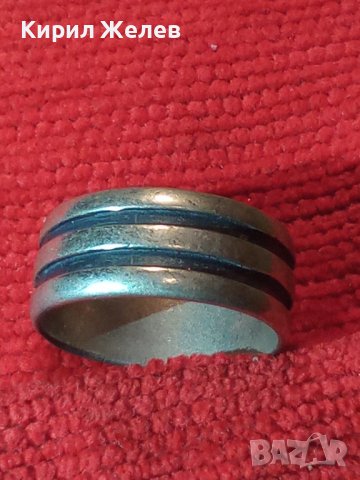 СТАРА МАРКОВА СРЕБЪРНА АРТ ДЕКО ХАЛКА ПРЪСТЕН МАРКИРАНО СРЕБРО 925 и ЩЕМПЕЛ PSCL 28781, снимка 11 - Фигурки - 37252475