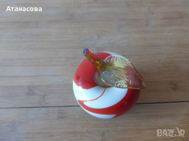 Стъклена Ябълка Мурано 1970 г 2, снимка 8 - Декорация за дома - 43598220