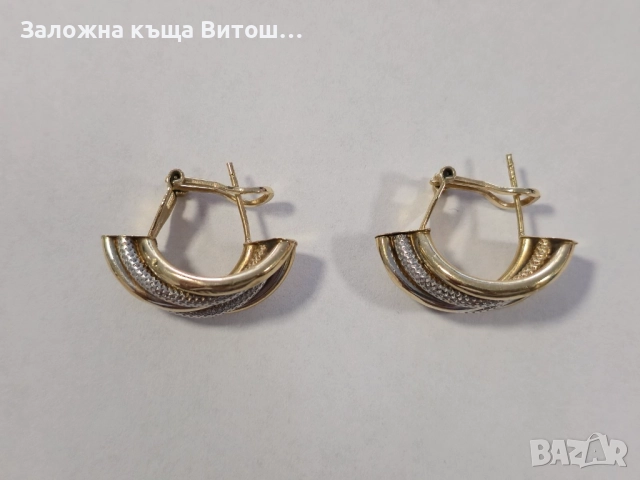 Златни обеци 14к 4.69гр., снимка 2 - Обеци - 51692103