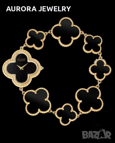 Van Cleef & Arpels VCA Black Onyx Alhambra Дамски Часовник