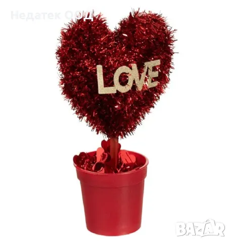 Декоративна саксия за Свети Валентин, 22 см, снимка 2 - Декорация за дома - 48974255