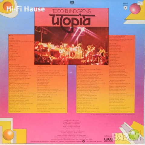 Todd Rundgren's Utopia-Грамофонна плоча-LP 12”, снимка 2 - Грамофонни плочи - 39542691