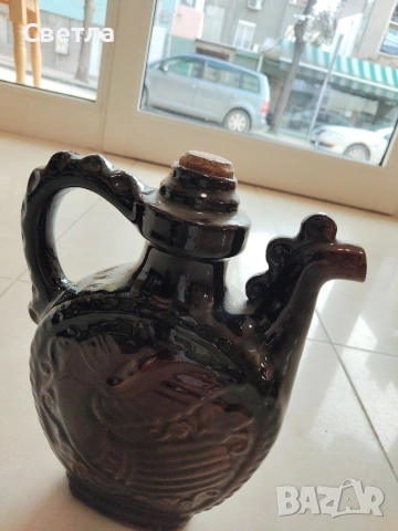 Керамична бъклица, снимка 3 - Антикварни и старинни предмети - 53463059