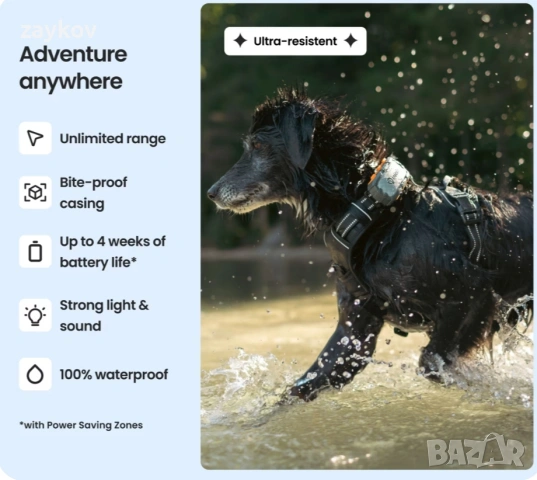 Умен тракер за кучета - изключително здрав + XL батерия, снимка 2 - Друга електроника - 53159760