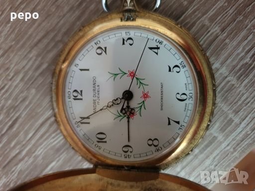 Швейцарски позлатен джобен часовник , снимка 2 - Джобни - 28350022