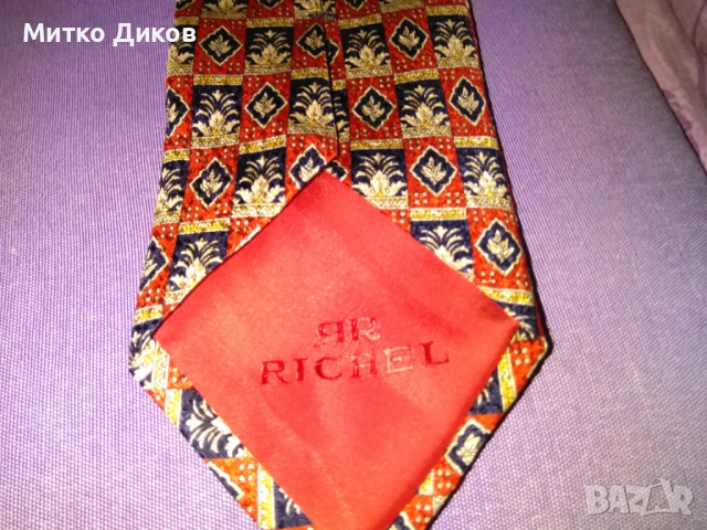 Richel J.G. Mayer Hand made in Spain tie вратовръзка нова маркова100% коприна маде ин Spain, снимка 7 - Други - 51766228