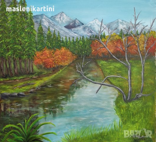 Маслена картина Есен в планината