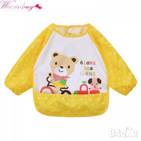 Бебешки лигавник с ръкави непромокаем многократен гумиран, снимка 4 - Други - 27143427