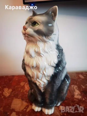 Порцеланова Котка Capodimonte, снимка 3 - Статуетки - 48339539