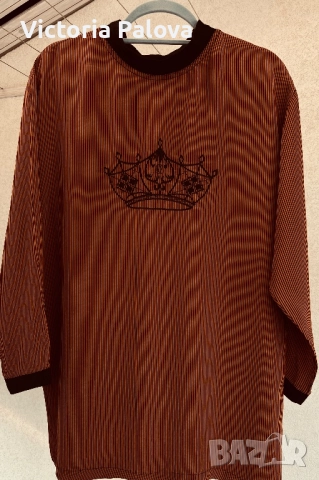 Стилна блуза-туника с бродирана корона , снимка 6 - Блузи с дълъг ръкав и пуловери - 52714475