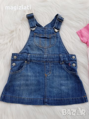 Ново боди Carter*s 6 месеца и дънков сукман H&M 6-9 месеца, снимка 3 - Комплекти за бебе - 29018841