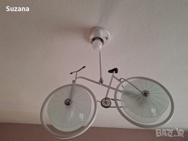 Висяща лампа колело , снимка 2 - Лампи за таван - 44080401