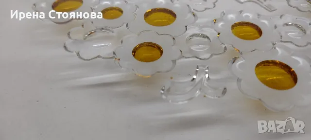 Винтидж чиния за торта/плато, кристално стъкло Walther Crystal Glas, серия Campana,  1970 , снимка 6 - Чинии - 47918321