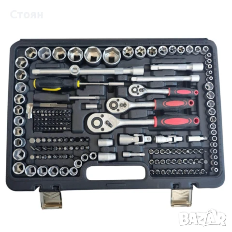 Гедоре KraftWorld 216 части 1/4″ 3/8″ 1/2″ CR-V – пълен комплект, снимка 3 - Гедорета - 51352219