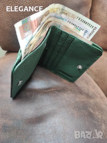 Компактно дамско портмоне с френски джоб от естествена кожа , снимка 5 - Портфейли, портмонета - 34853295