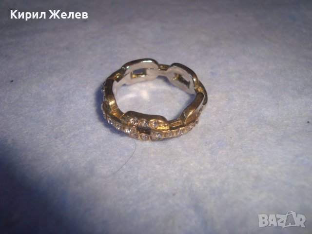 ПОЗЛАТЕН НЕЖЕН КРИСТАЛЕН ФЕШЪН АРТ ПРЪСТЕН 27774, снимка 9 - Пръстени - 37412643