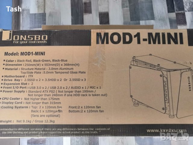 Компютърна кутия Jonsbo MOD1 Mini , снимка 9 - Захранвания и кутии - 28810628