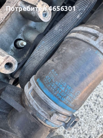 Малко водно съединение за двигател на Мерцедес Mercedes 2.2Cdi 651 само за 20лв. A6512031682, снимка 2 - Части - 52490897